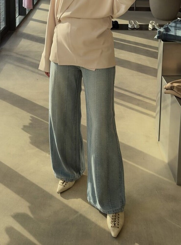 Embossed Vertical Jeans