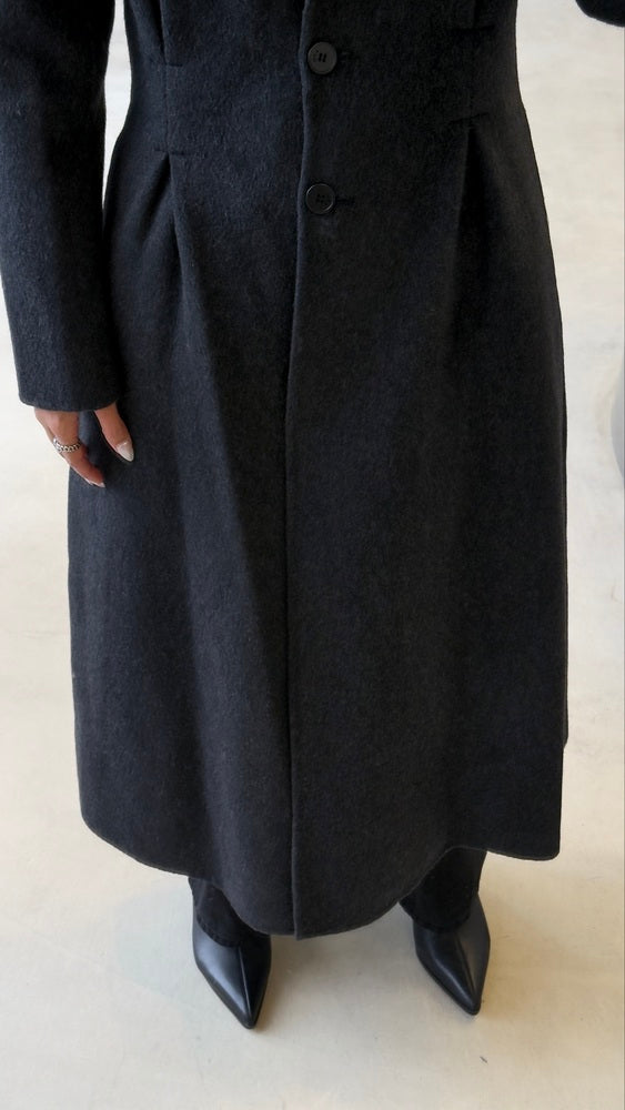 Woolen Cinched Coat