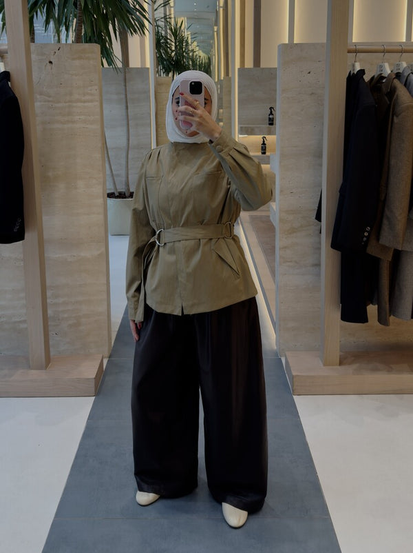 Buckled-belt Jacket