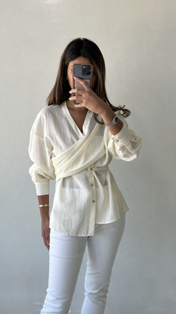 Thin Solid Color Blouse