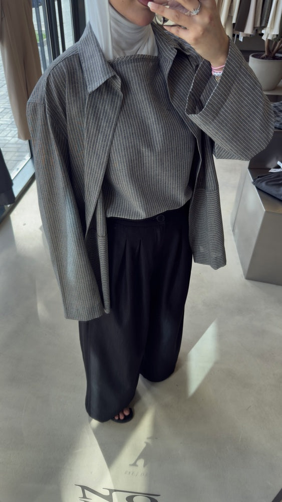 Vertical Stripe Shirt 2-in-1