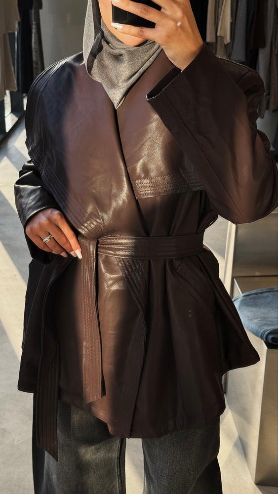 Drapey Leather Jacket