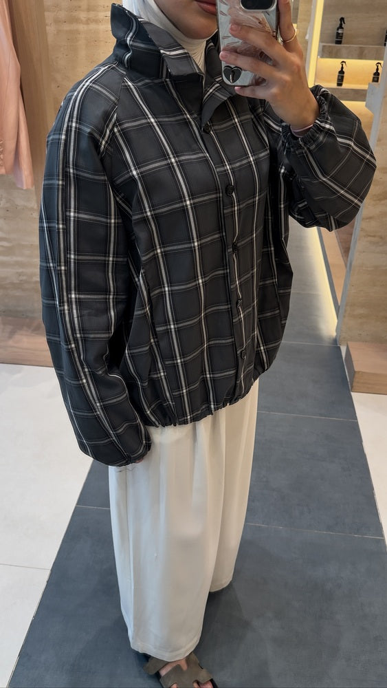 White Tartan Overshirt