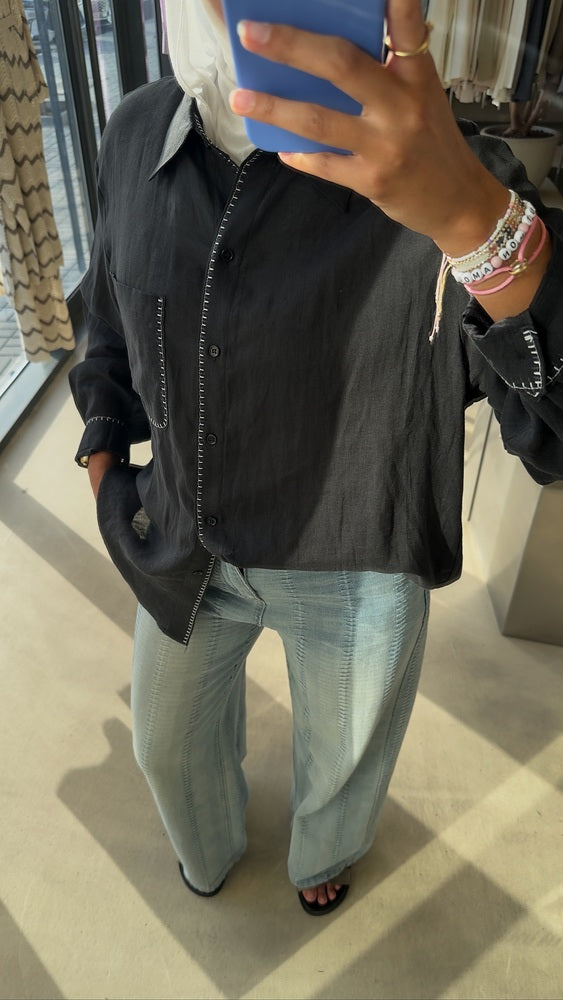 Stitching Placket Shirt