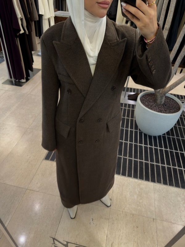 6 Buttons Pointed Lapel Coat