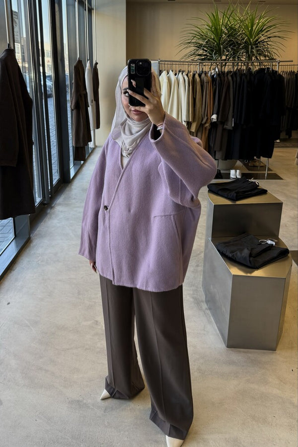 Woolen Stitch Vneck Jacket