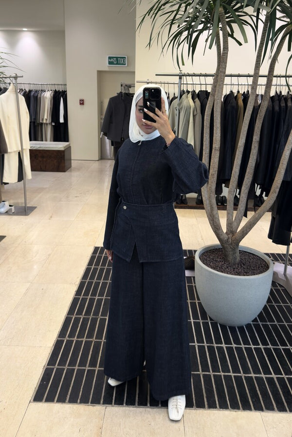 Denim Round Neck 3PC Set