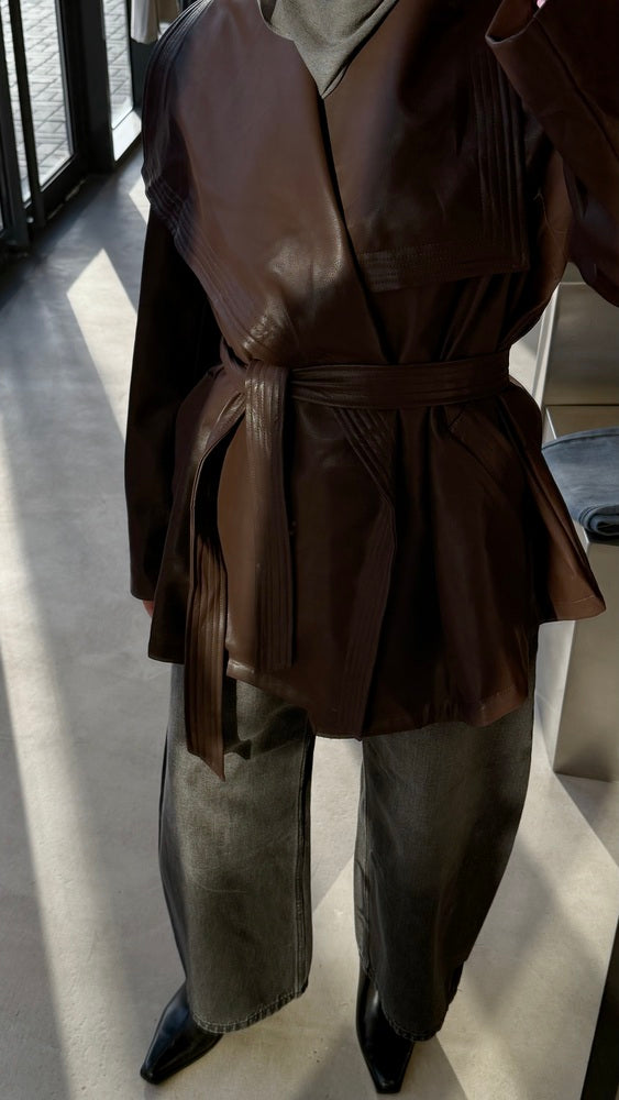 Drapey Leather Jacket