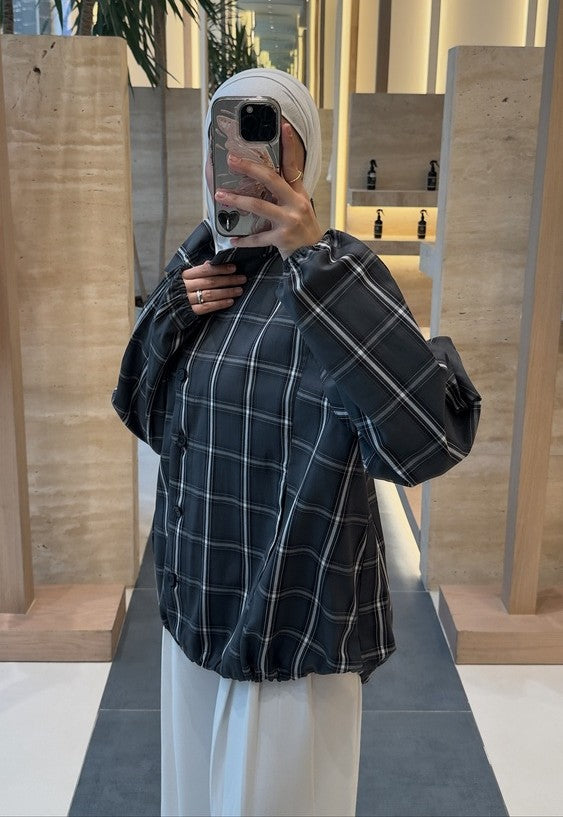 White Tartan Overshirt