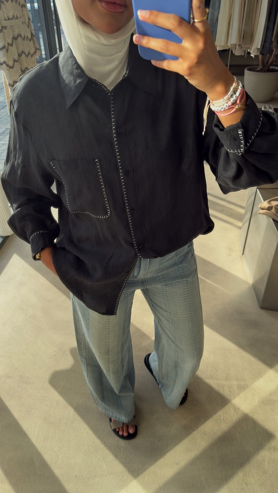 Stitching Placket Shirt