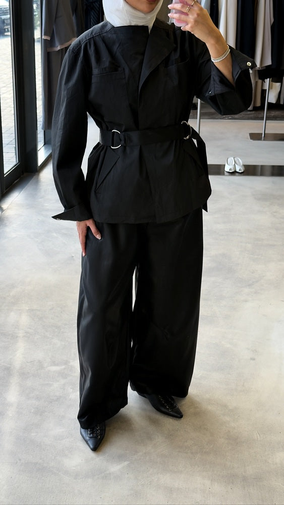 Buckled-belt Jacket