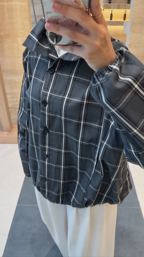 White Tartan Overshirt