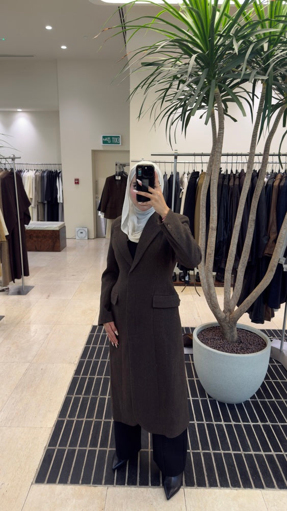 Long Waisted Slim-Fit Coat