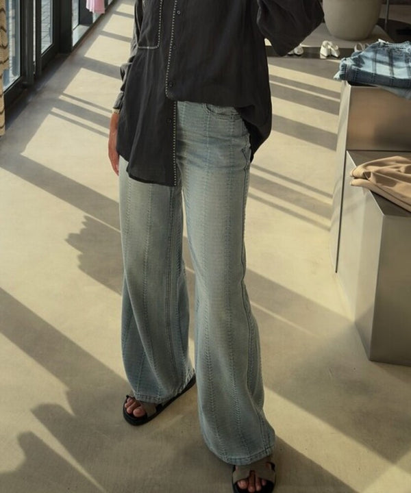 Embossed Vertical Jeans