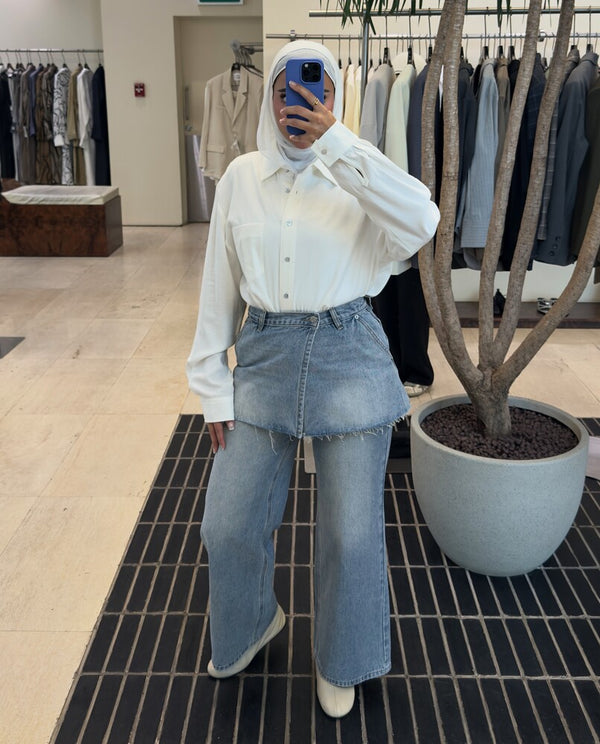 Slim-tie Linen Shirt