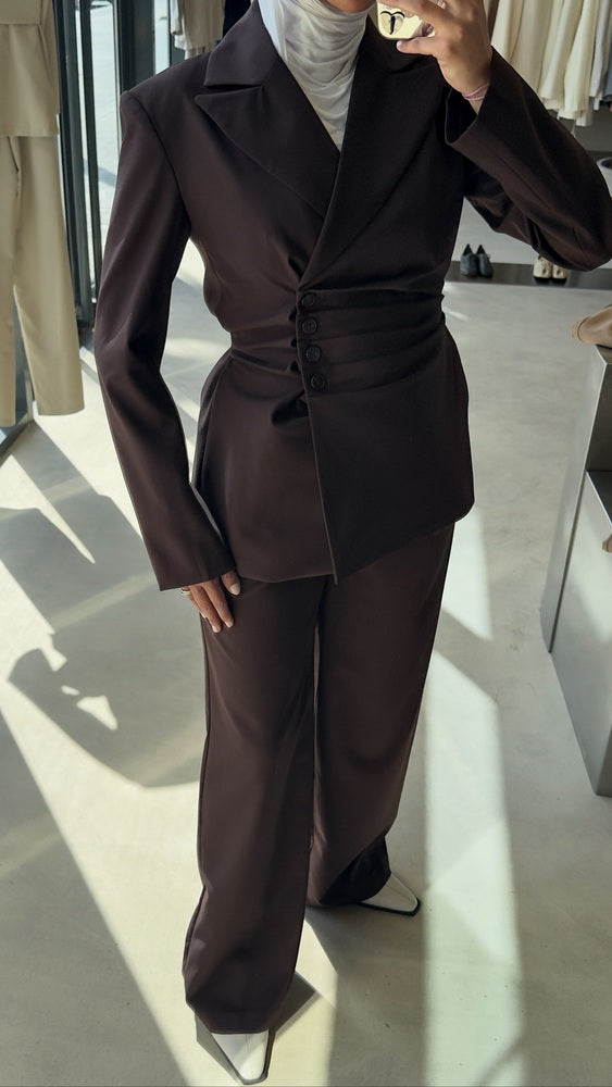 Cinched Tailored Silhouettes Suit