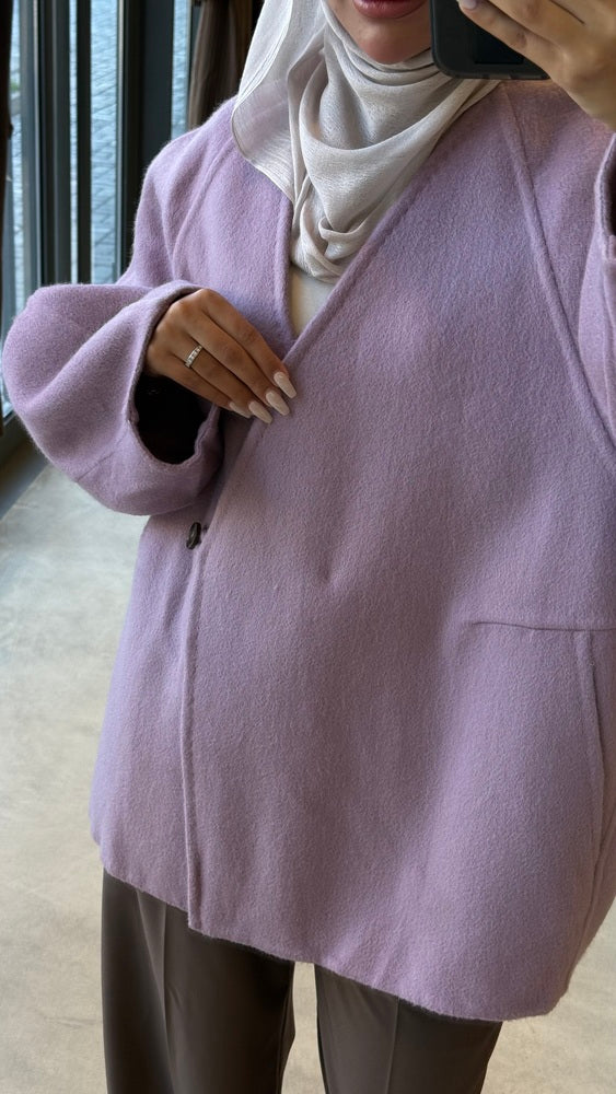 Woolen Stitch Vneck Jacket