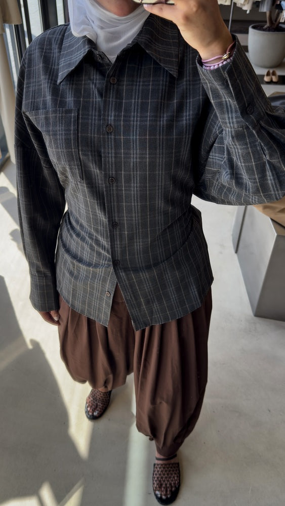 Checkered Shirt w/ Belt