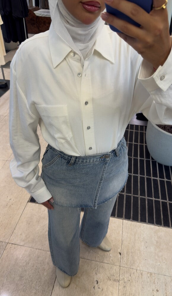 Slim-tie Linen Shirt