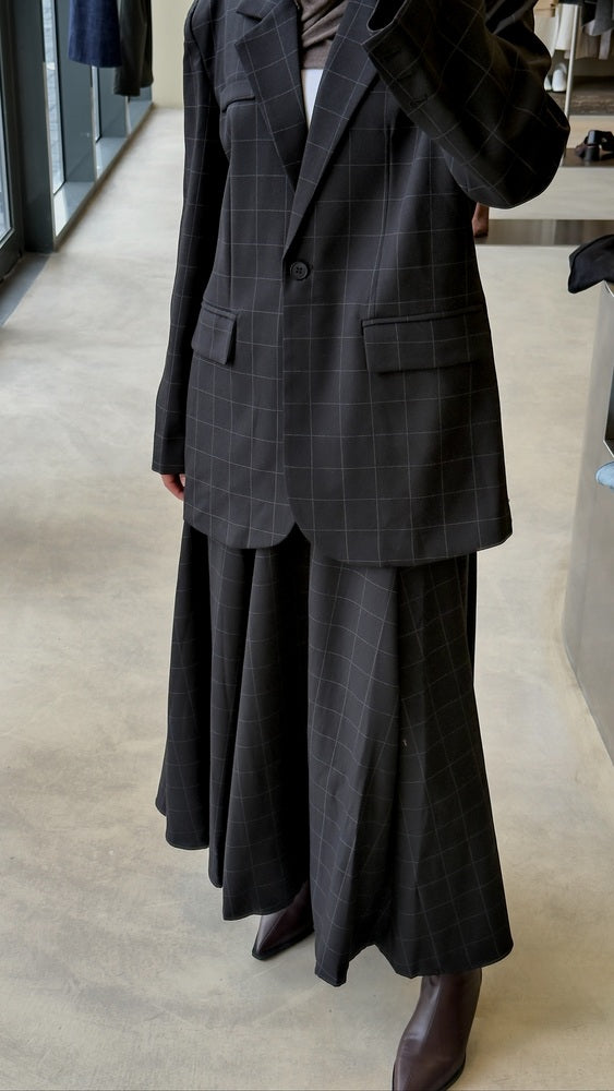 Big Checked Skirt Set