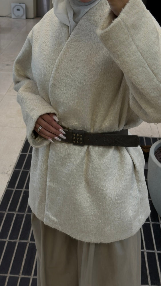 Shaggy Belted Jacket