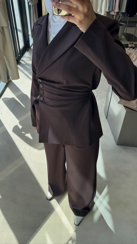 Cinched Tailored Silhouettes Suit