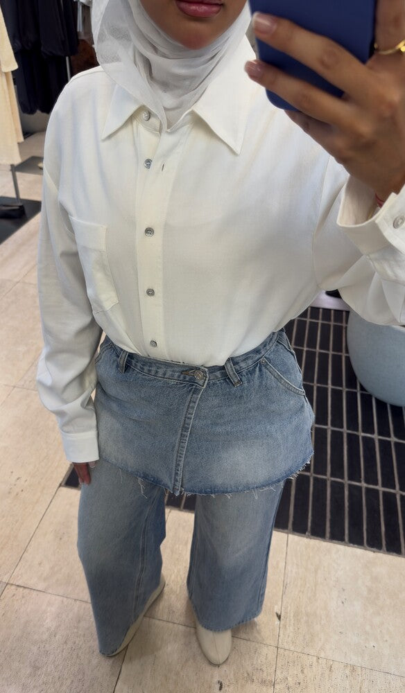Slim-tie Linen Shirt