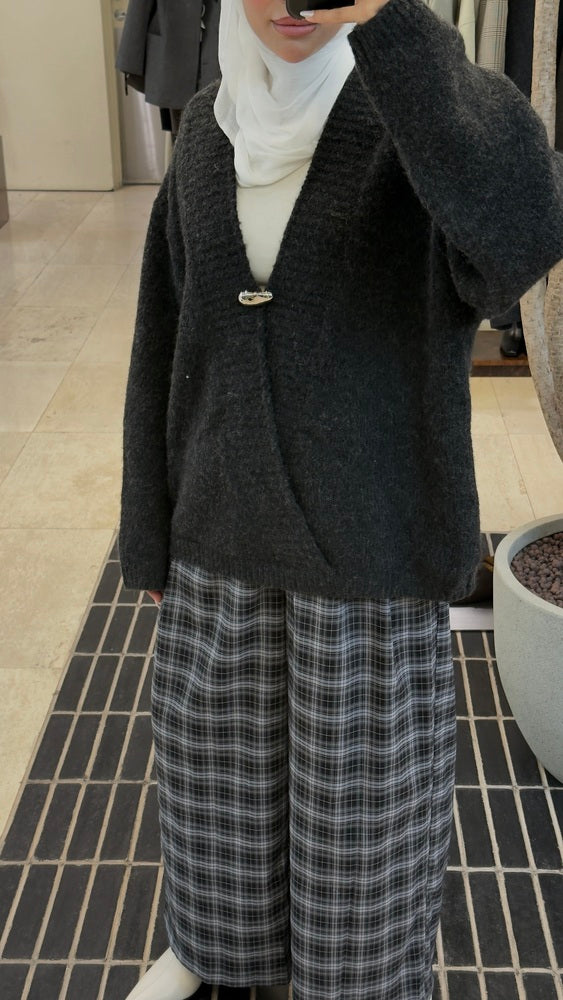 Deep Open Front Knitwear