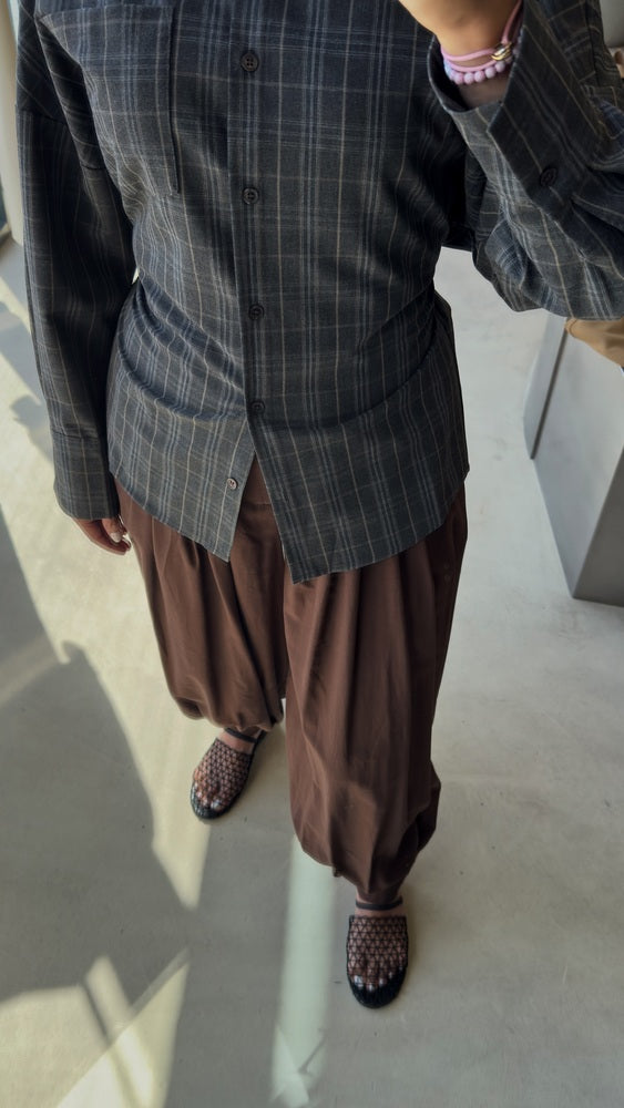 Checkered Shirt w/ Belt
