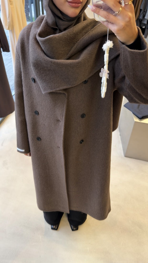 New Scarf Collar 6 Buttons Coat