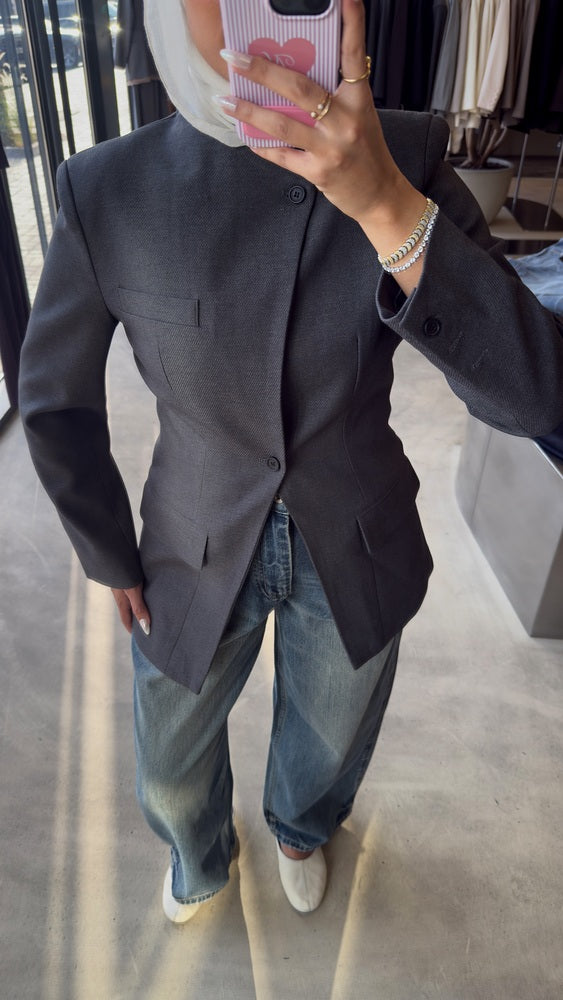 Elegant Front-slit Blazer