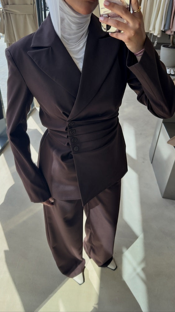 Cinched Tailored Silhouettes Suit