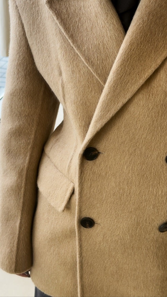 Woolen 4-Button Blazer
