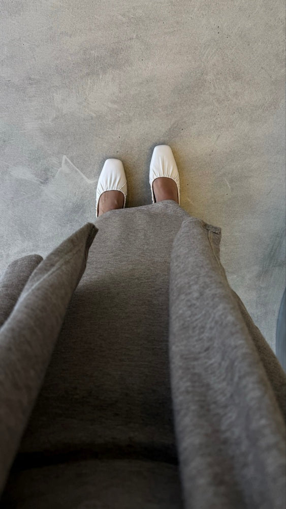 Ruched Square Toe Flats