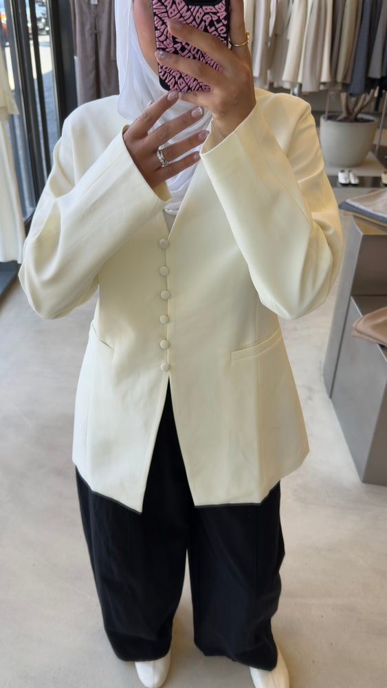 Plunging Neckline Blazer