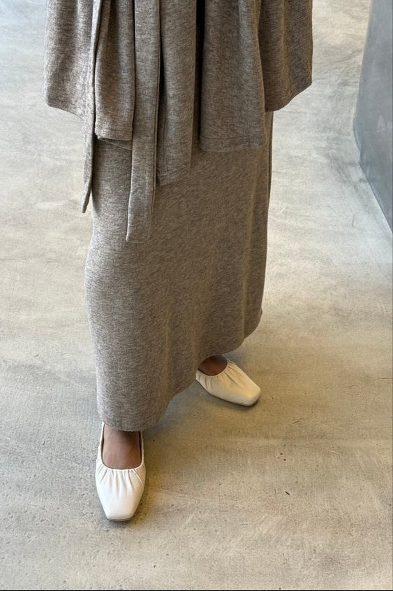 Ruched Square Toe Flats