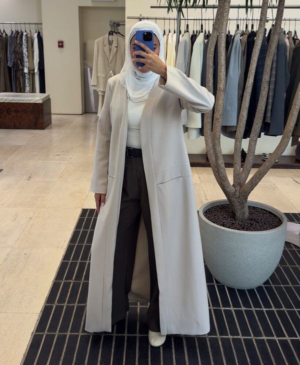 Long Open-Front Blazer