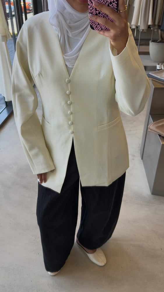 Plunging Neckline Blazer