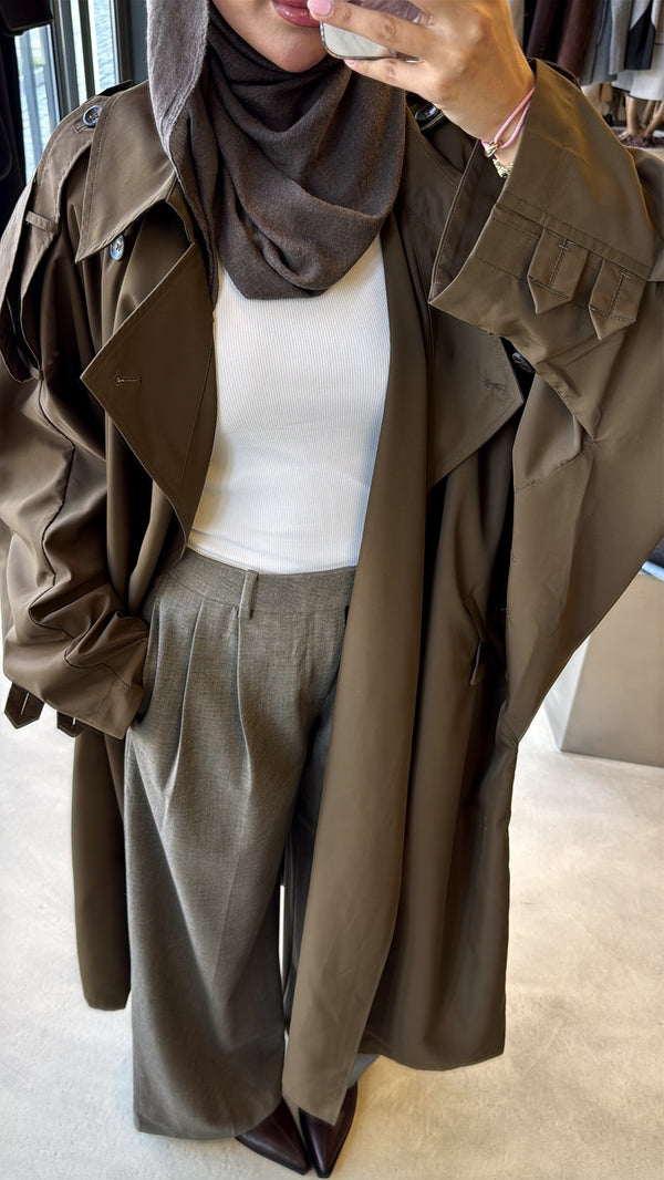 Loose-fitting Light Trench Coat
