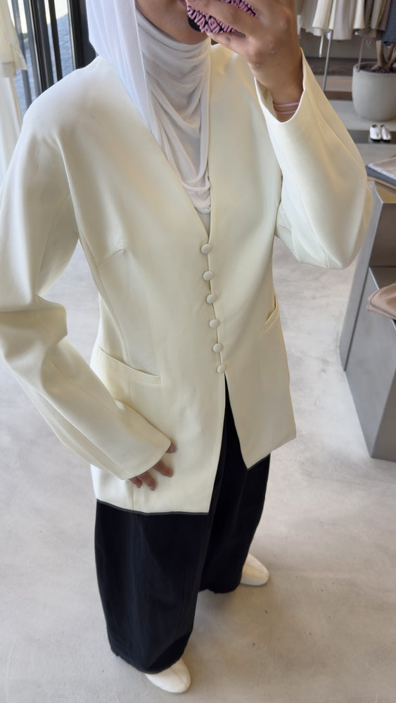 Plunging Neckline Blazer