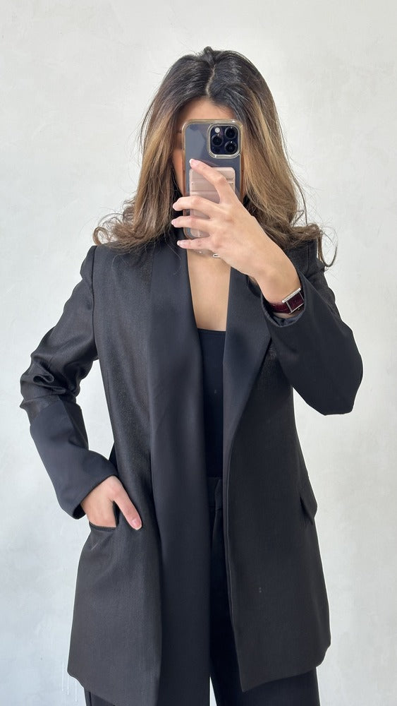 Black Blazer with Scarf