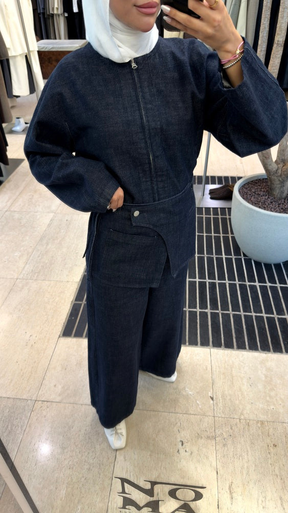 Denim Round Neck 3PC Set