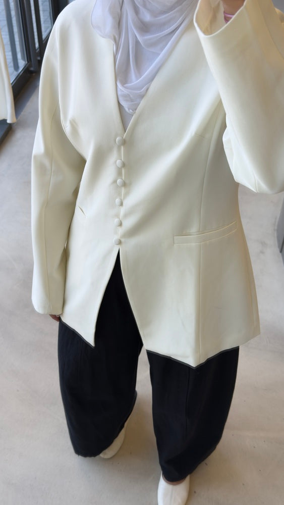 Plunging Neckline Blazer