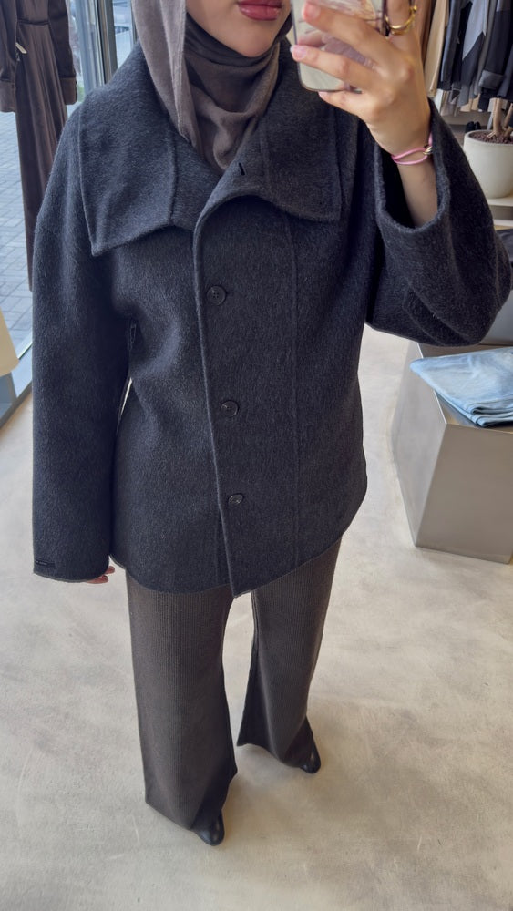 Woolen High Neck Jacket