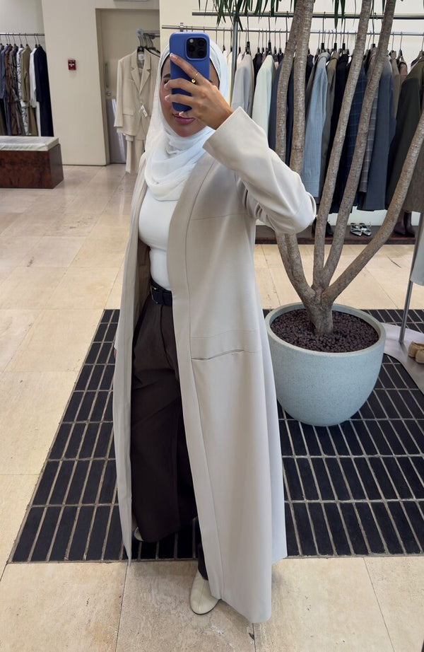 Long Open-Front Blazer