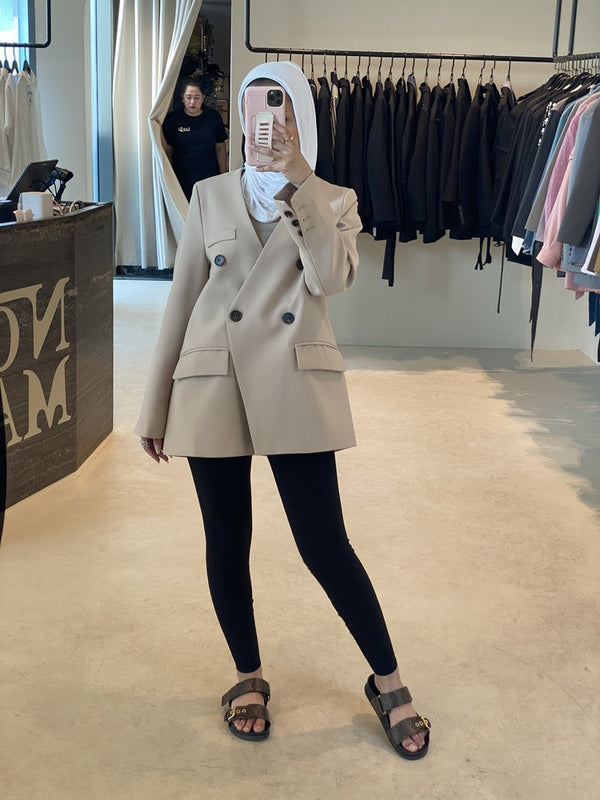 High End Blazer Coat  V Neck بليزر