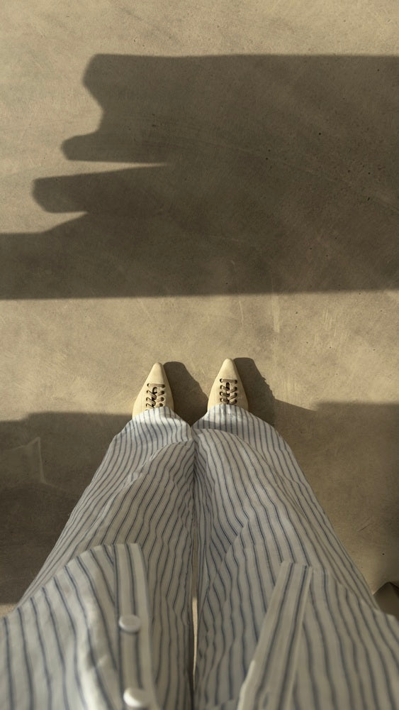 Diagonal Stripe Linen Shirt & Pants