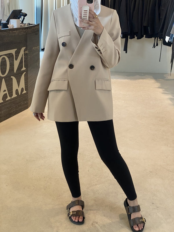 High End Blazer Coat  V Neck بليزر