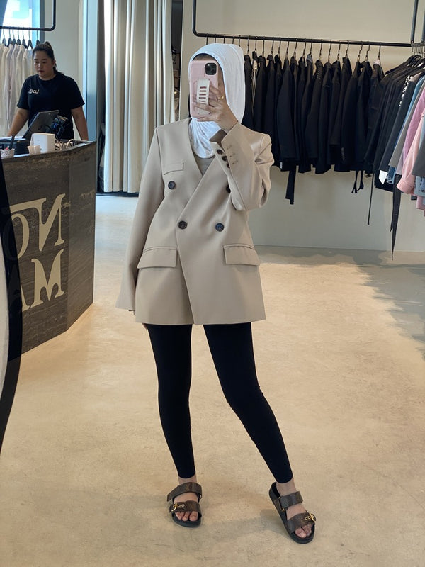 High End Blazer Coat  V Neck