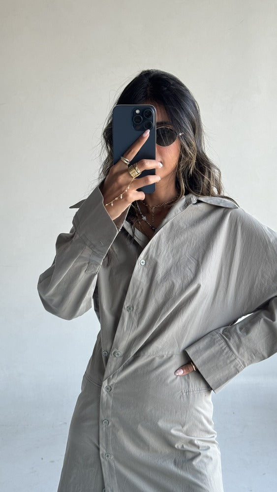 Pleated Design Long Sleeve Shirt بلوزة